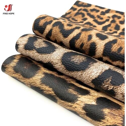A4 20*30CM Leopard Print PU Faux Leather DIY Sewing Fabric Brooch Hair Bow Handmade Earring Making Doll Craft DIY Material Sheet