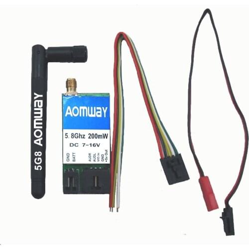 AOMWAY 5.8G 200mw DC7-16v PMW Signal frequency modulation FPV Transmitter for Cross Drones