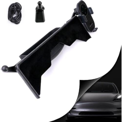 Car Wireless Charger Phone Holder Hands Free Screen Mount Compatible for Model 3 Model Y 15w Modified Bracket
