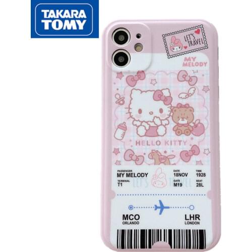 Takara Tomy Hellokitty Cartoon Silicone Phone Case for IPhone 7/8P/X/XR/XS/XSMAX/11/12PRO/12 Phone Couple Protection Case