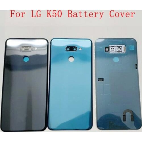 Battery Case Cover Rear Door Housing Back Case For LG K50 Battery Cover Camera Frame Lens with Logo