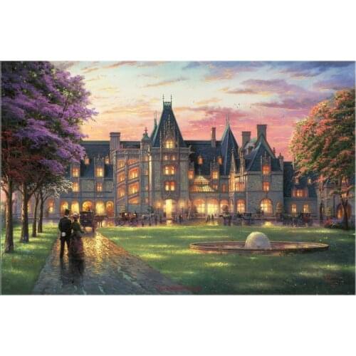 Elegant Evening At Biltmore - Counted Cross Stitch Kits - Crafts Color DIY Handmade Needlework for Embroidery 14 ct Aida Sets