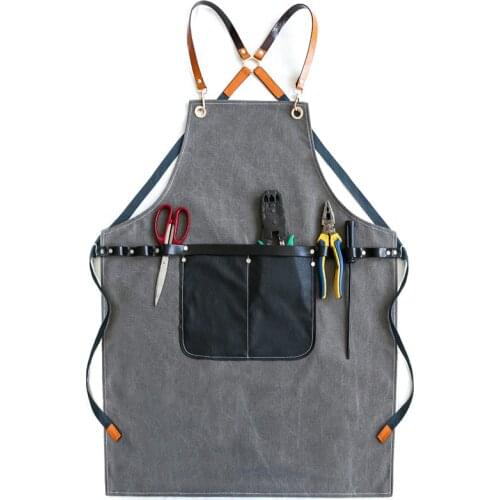 Apron fashion work mens custom logo gardening hand-made carpenter overalls ladies hairdressing manicure waist printing
