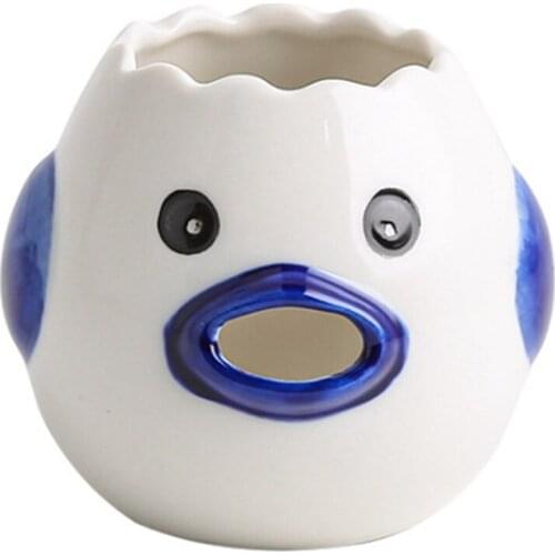 Hot XD-Ceramic Egg Separator Filter Egg White Divider Strainer Cute Egg Splitter Extractor for Baking Kitchen Tool Gadget