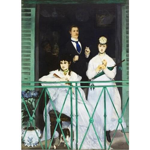 Canvas Painting Edouard Manet Balcony Poster Decorative Print Wall Art Picture Living Room Decor Wall Decor Wall Art Canvas