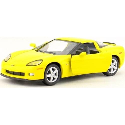 1:36 Scale Alloy Diecast Metal Licensed Collection Sports Car Model For Chevrolet Corvette Z06 Pull Back Roadster Toys Vehicle