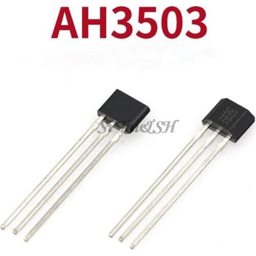 10pcs AH3503 TO-92 3503 TO-92UA UGN3503UA TO92 UGN3503 AH3503U Casing Linear Hall Effect Sensor Hall Sensor Motor