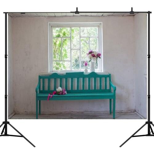 Lyavshi Spring Window bench flowers Indoor scene Photo Background wedding Photographic Backdrops For Photo Studio