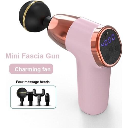 Mini Massages Instrument Waist Leg Muscle Relaxation Massage Gun Electric Rechargeable Fascia Gun Portable Fitness Instrument