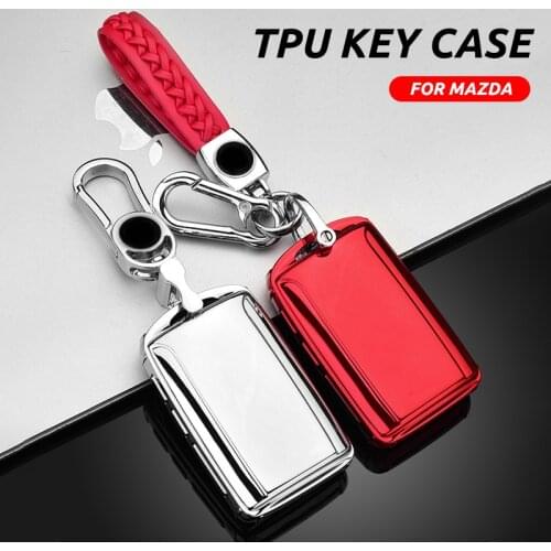 Soft TPU Car Remote Key Case Cover Holder Shell Fob For Mazda 3 Alexa 2019 2020 Sedan Hatchbake Silicone CX4 CX5 CX8 Accessories