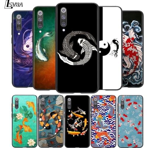 Gossip illustration koi fish Soft TPU For Xiaomi Mi 11i 11 10T 10 9T 9 A3 8 Lite CC9 SE Note10 Lite Ultra Pro Black Phone Case