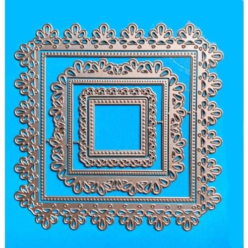 NEW SCRAPBOOK Metal Cutting Dies For Scrapbooking Stencils LACE SQUARE FRAME DIY PAPER Album Cards Making Embossing Die CUT Cuts