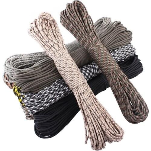 Outdoor Paracord Camping Equipment Survival Kit 100ft/100Meters Paracord Multi-functional Climbing Camping Hiking Rope Survival