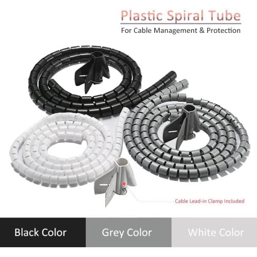 Plastic Cable Spiral Tube Network Power Telephone Cables Protective Sleeve Jacket For Wires Protection And Management