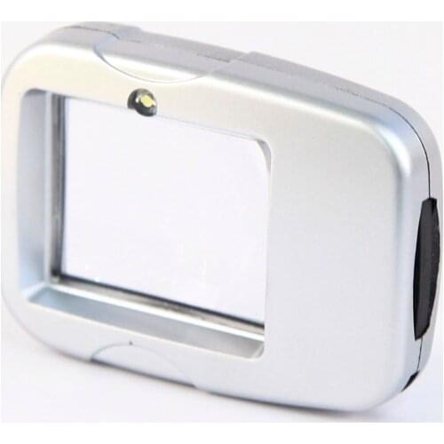 Rectangular Reading Magnifying Glass with LED Light Portable 4 Times Acrylic Lens Portable Handheld Magnifying Glass