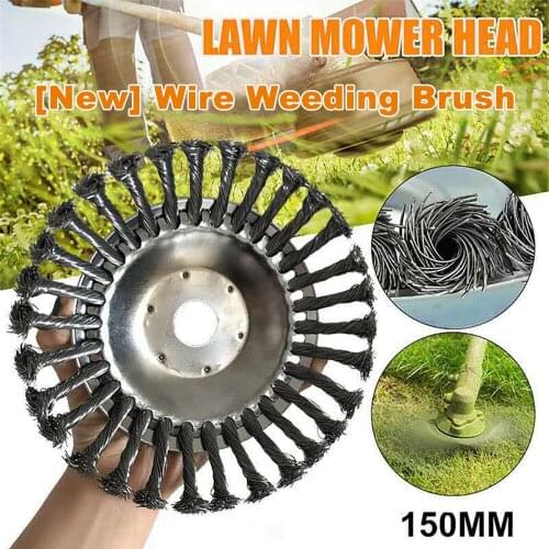 Garden 150mm Steel Wire Grass Trimmer Head Rounded Edge Weed Trimmer Head Grass Brush Removal Grass Tray Plate for Lawnmower