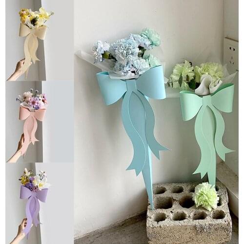 Single Bouquet Packaging Gift Box ValentineS Day Bow Folding Flower Packaging Box Diy Handmade Flower Arrangement Materials