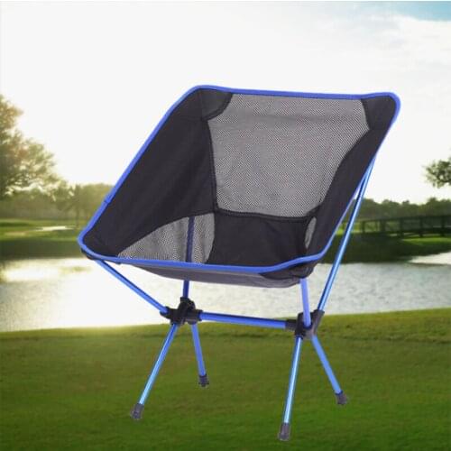 Outdoor Folding Fishing Chair Portable Camping Chair Aluminum Alloy Outdoor Chairs for Camp Traveling Beach Chair Foldable Stool