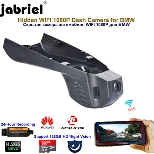 Jabriel 1080P Hidden Wifi Dash Cam for BMW x1 f48 f20 x3 f25 f10 3gt f34 5gt f07 m3 f80 m4 f82 x5 f15 425i 430i 440i f32 f33 f36