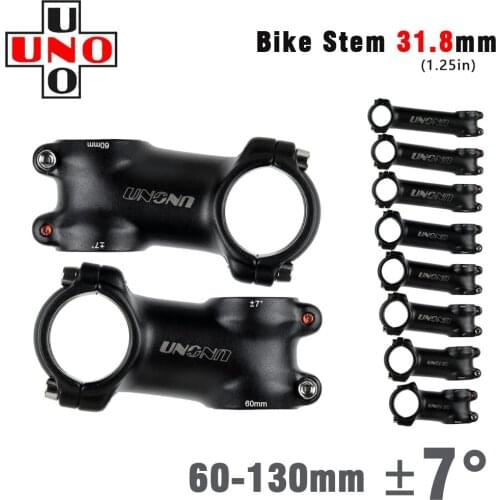 UNO Bike Stem 7 Degree 1.25in Mountain Road UltraLight Bicycle Stem 60 70 80 90 100 110 120 130mm Mtb Handlebar accessories