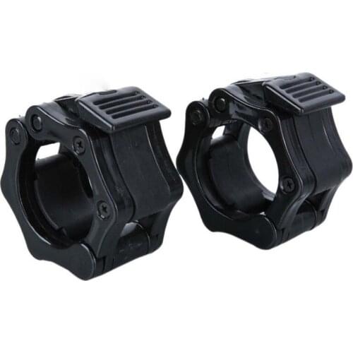 Barbell Clamp Collars 1 Pair Weight Bar Locks Body Building Fitness Equipment