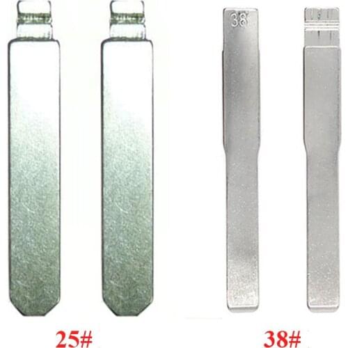 2pcs 25# Key Blade+2piece 38# key blanks, universal car key knife