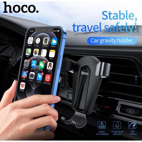 HOCO Gravity Car phone Holder For iphone X Xs Max Samsung S9 S10 in Car Air Vent Mount Car Holders For Xiaomi Huawei Phone Stand