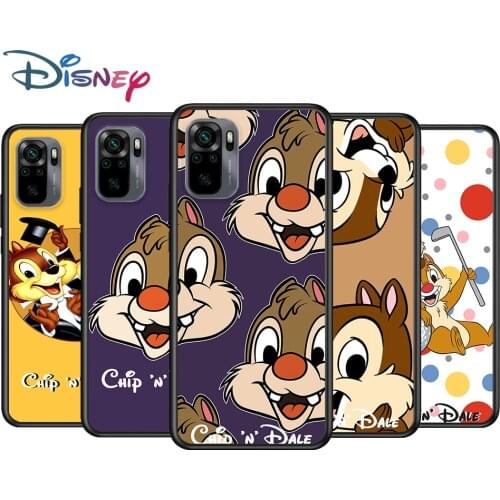 Chip 'n' Dale cute for Xiaomi Redmi Note 10 10S 9 9T 9S 9Pro Max 8T 8Pro 8 7 6 5 Pro 5A 4X 4 Soft Black Phone Case