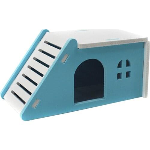 Hamster Hideout House Hamster Exercise Toy Small Pet Hideout with Slide Play Toys for Mouse Rat Small Animals
