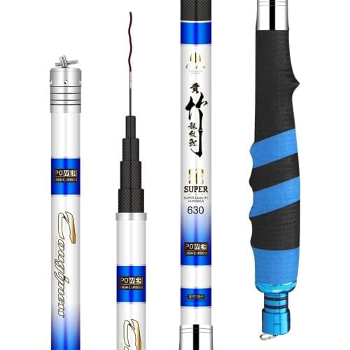 Carbon 3.6m-10.0m Fishing Rod Ultra Light Super Hard Stream Olta 28 Tonalty Short Section Hand Pole Vara De Pesca Fishing Gear