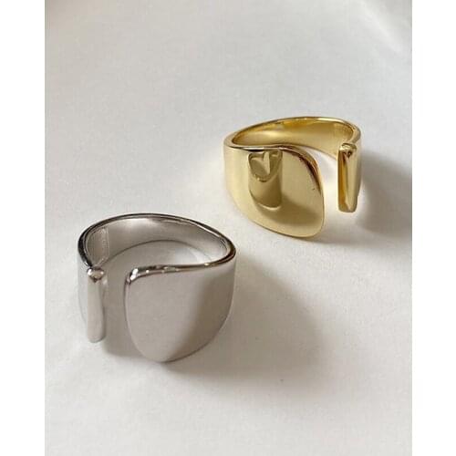 Fashion glossy Celi French style ring jewelry 925 sterling silver ring personality trendy opening ring jewelry