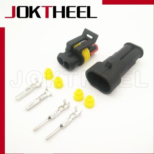 1/5/10/30 sets kit 282104-1 282080-2 TE 2 Pin way male female AMP Superseal type waterproof electrical wire auto connector Plug