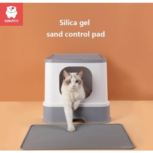 Kimpets Cat Litter Pad Cat Litter Box Mat Pet Litter Control Pad Cat Toilet Splash Pad Cat Rub Foot Pad Falling Sand Pad