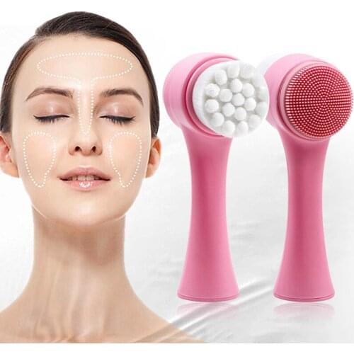 Beauty Silicone Facial Brush 5 in 1 Face Cleansing Deep Cleaning Pore Cleaner Face Massage Skin Care Waterproof Facial Brush