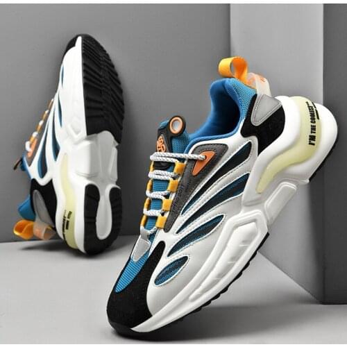 Night Reflective Thick Sole Sneakers Summer Breathable Chunky Men Shoes Height Increasing INS Trendy Zapatillas De Hombre 2021