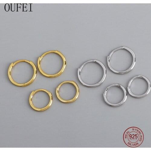 OUFEI Small Earring For Women 925 Sterling Silver Hoop Earrings Charm Simple Round Multiple Earrings 2020 New Jewelry