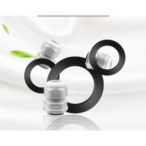 100PCS Rubber Gasket Nylon Washer For Waterproof Cable Gland Wire Connector PG Series and M Series