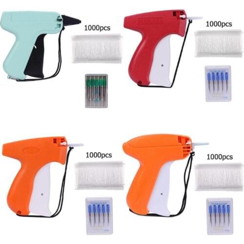 Clothes Label Gun Clothes Garment Price Label Tagging Tag Gun+5 Needles+1000 Barbs Labeller Machine Sewing Tools