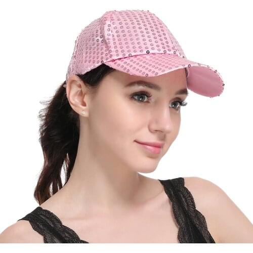 Eye-catching Design Multi-Color Fashion Tennis Hat Fashionable Sequin Cotton Breathable Hat For Men And Women