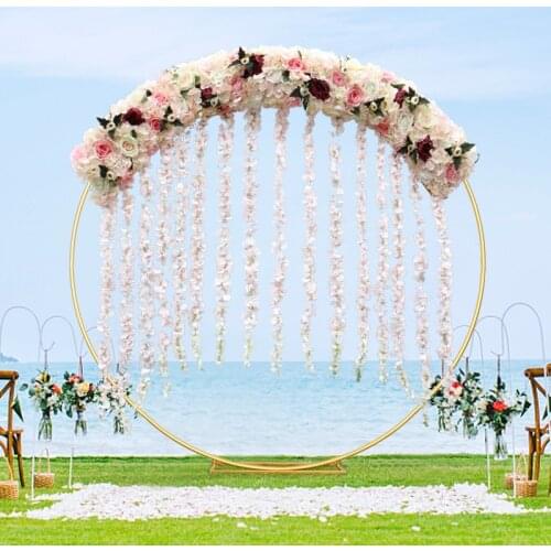 Luxury 1m/2m DIY wisrteria flower row decor for party window shop wedding arch backdrop artificial flower arrangement vine rose