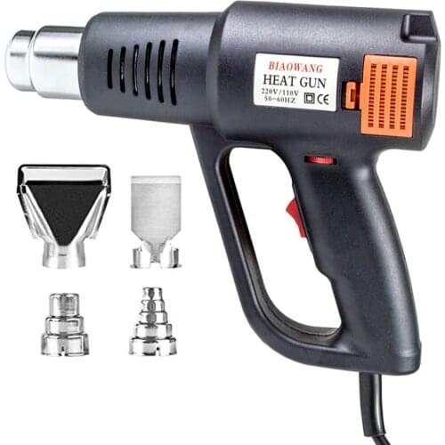 2000W handheld heat gun heat shrink for industrial use stepless temperature adjustable hair dryer hot air tool Biaowang