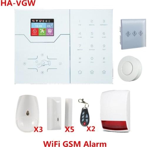 Most Advanced Wifi Alarm System GSM GPRS Smart Hom Alarm System Built In Temperature Sensor Ip Camera Support