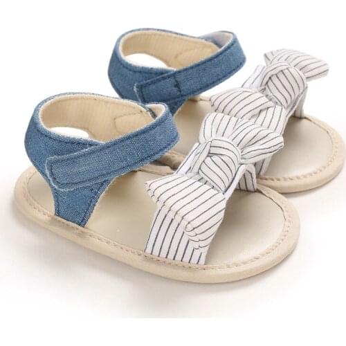 Lovely Newborn Baby Girls Bow Sandals Soft Soles Infant Kids Shoes 0-18M 2021