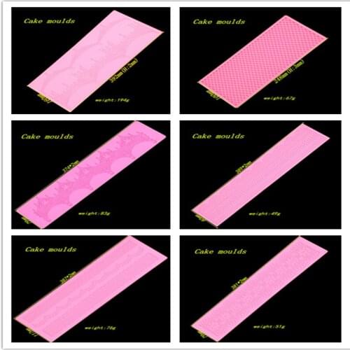 Lace Flower Pattern/Border Silicone Mold Cake Decorating Tools Baking Mould Multiple Styles Cake Border Decoration Lace Mold