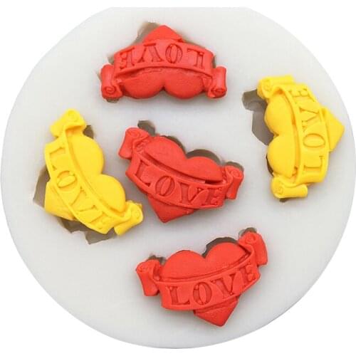 Love Heart Silicone Sugarcraft Mold Resin Tools Cupcake Baking Mould Fondant Cake Decorating Tools