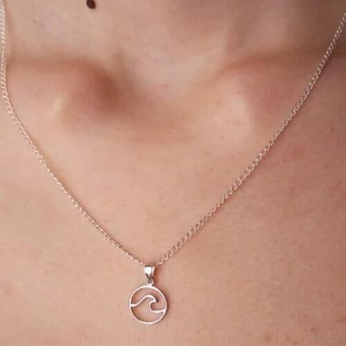 Spindrift Pendant Necklace Aesthetic Ladies Stainless Steel Short Clavicle Chain Necklace Women Jewelry Collares Kpop