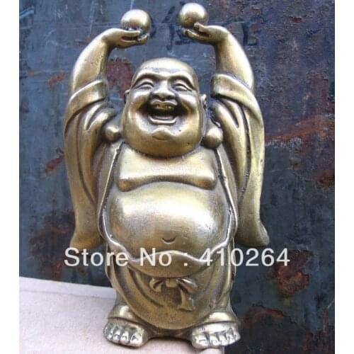 [old craft ] beautiful rare Maitreya Buddha bronze statue (A0314)