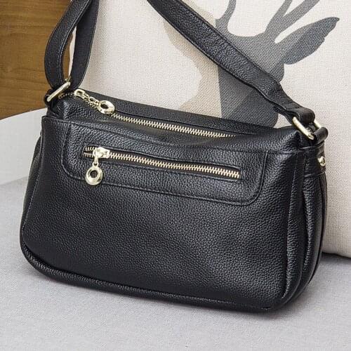 MEIGARDASS 2018 New Style Genuine Leather Womens For Bag Fashion Handbag Messenger bag Leather Lady Multi-pocket Shoulder Bags
