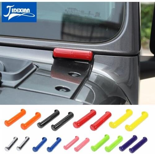 Car Front Windshield Hinge Decoration Cover Trim Sticker for Jeep Wrangler JL JT 2018 2019 2020 2021 Exterior Accessories