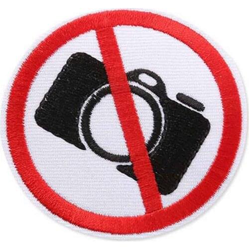 No Photos Smoking Fire Park Drink Camera Photography Alien Iron On Embroidered Clothes Patches For Clothing Garment Wholesale